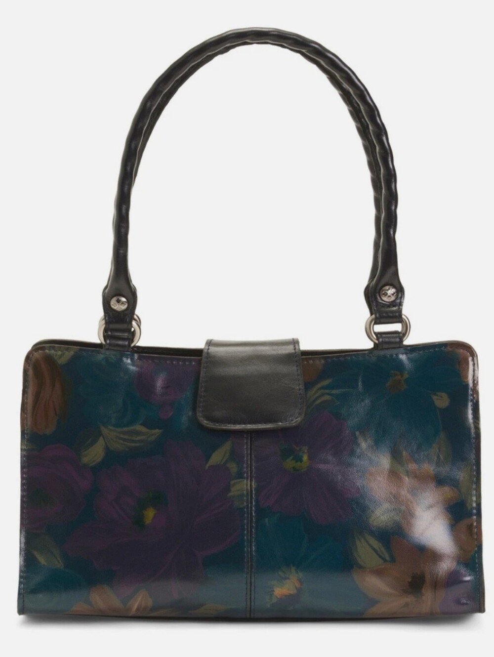 Patricia Nash Rienzo Peruvian Painting Leather Crossbody Satchel Handbag 